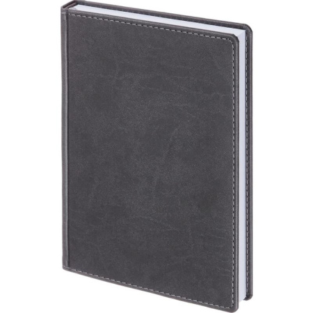 Ежедневник недатированный Attache Сиам искусственная кожа А5 176 листов серый (143x210 мм)