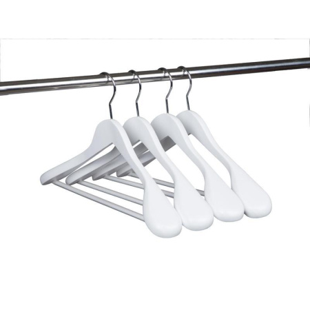 Вешалка-плечики анатомическая Attache деревянная белая (размер 48-50)