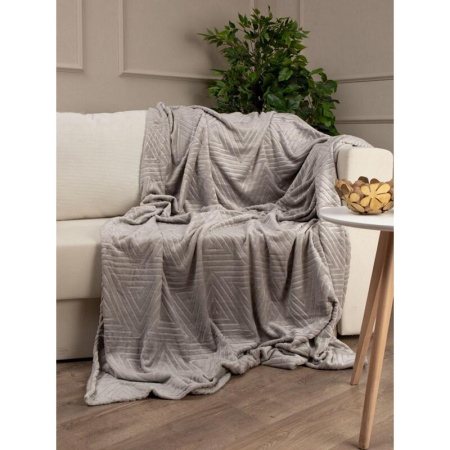 Плед Texrepublic Elite Греция фланель 150x200 см серый