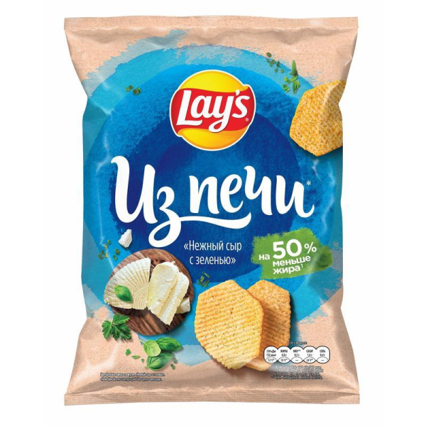 Чипсы картофельные Lay's из печи нежный сыр с зеленью 85 г