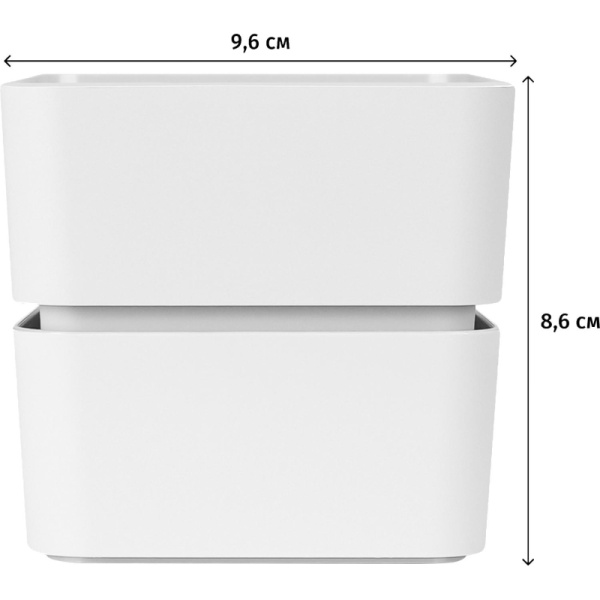 Кашпо с поддоном La decoro Фиори 0.45 л белое (8.6x9.6 см)