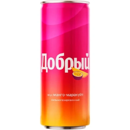 Напиток Добрый манго-маракуя газированный 0.33 л Напиток Добрый манго-маракуя газированный 0.33 л