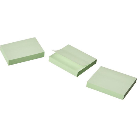 Блок-кубик Attache с клейким краем 38х51 мм салатовый 3 блокнота по 100 листов