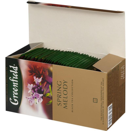 Чай Greenfield Spring Melody черный с чабрецом 25 пакетиков