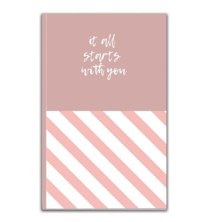 Бизнес-тетрадь Attache Economy Smart А5 80 листов розовая в клетку на сшивке (125x200 мм)