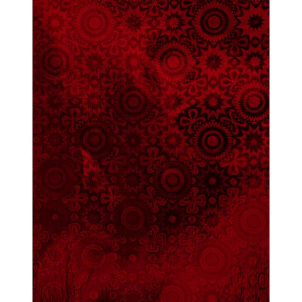 Пакет подарочный голографический красный (34х26х8 см)