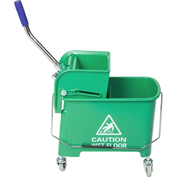 Тележка уборочная Luscan Professional 1-ведерная с отжимом 20 л   (зеленая)