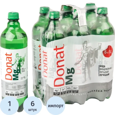 Вода минеральная Donat лечебная газированная 1 л