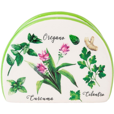 Салфетница Dolomite Душистые травы керамика 10.5x9x5 см