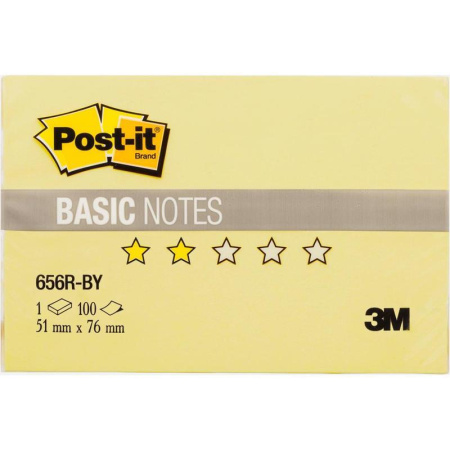 Стикеры Post-it 51x76 мм желтые пастельные 100 листов