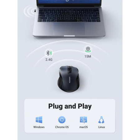 Мышь беспроводная Ugreen MU006 черная (90545) Мышь беспроводная Ugreen MU006 черная (90545)