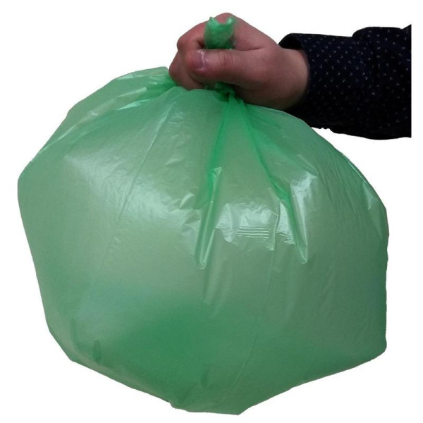 Мешки для мусора на 30 л Luscan зеленые (ПНД, 10 мкм, в рулоне 30 шт,  50х60 см)