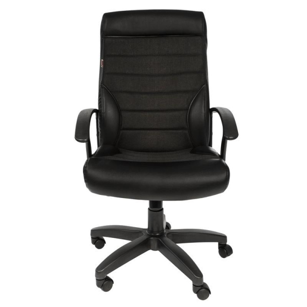 Кресло для руководителя Easy Chair 639 TPU черное (экокожа/ткань, пластик)