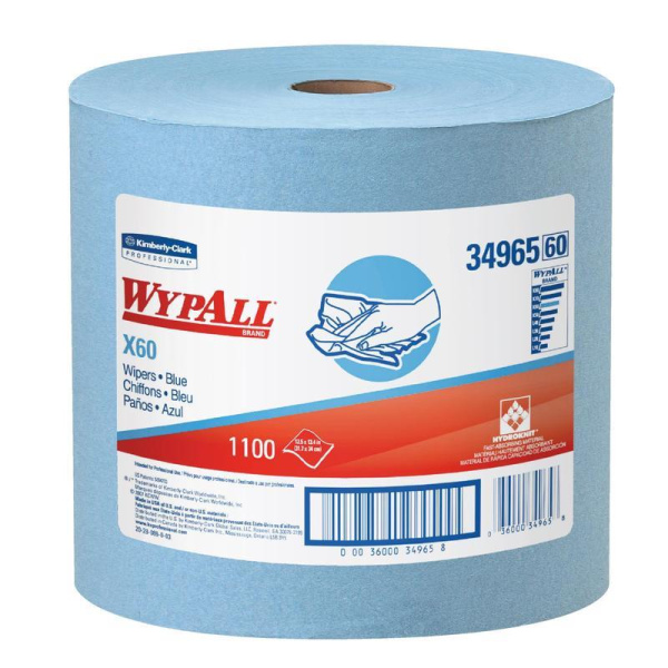 Нетканый протирочный материал KIMBERLY-CLARK Wypall x60 34965 голубой  (1100 листов в упаковке)