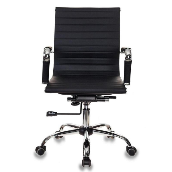 Кресло для руководителя Бюрократ CH-883 черное (искусственная кожа, металл)