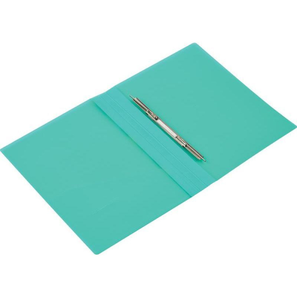Папка-скоросшиватель с пружинным механизмом Attache Diagonal пластиковая А4 зеленая (0.6 мм, до 150 листов)
