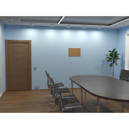 Доска пробковая 30х45 Attache Iron алюминиевая рамка