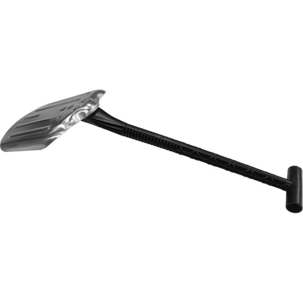 Лопата для уборки снега автомобильная ковш алюминиевый (20.5х28 см) с  черенком