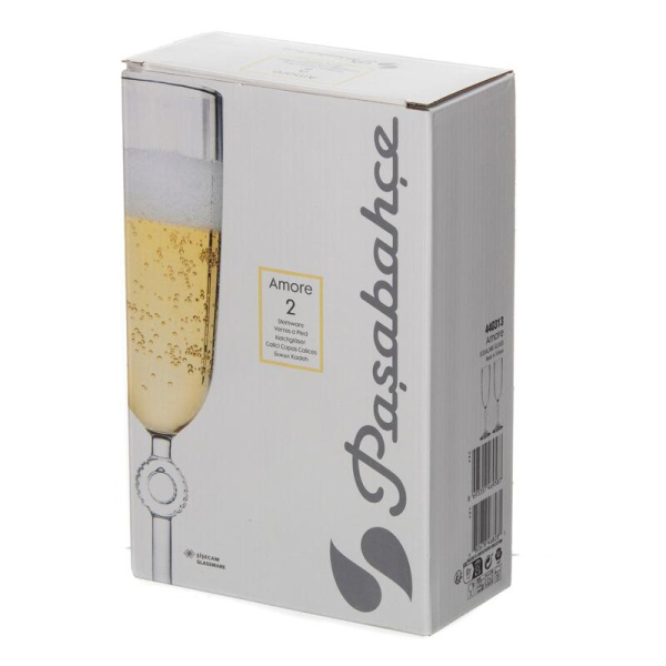 Набор бокалов для шампанского Pasabahce Amore стеклянные 150 мл (2 штуки  в упаковке)