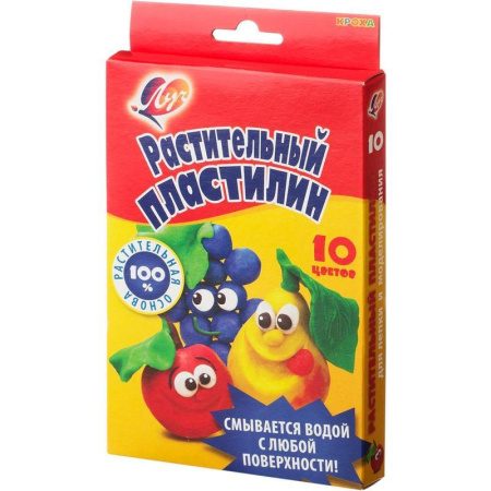 Пластилин растительный Луч Кроха 10 цветов