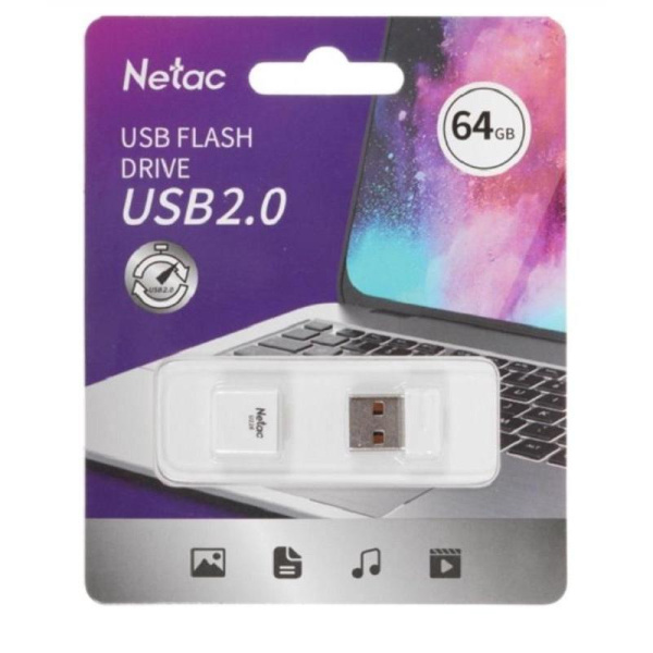 Флеш-память USB 2.0 64 ГБ Netac U116 (NT03U116N-064G-20WH)