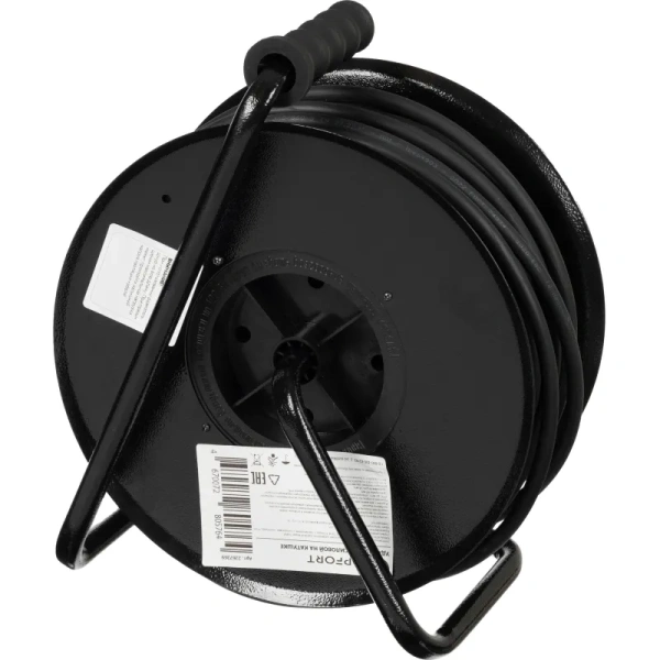 Удлинитель на катушке TOPFORT КГтп-ХЛ 3х2.5 кв.мм 50 м 16 А с  заземлением 4 розетки (TEH303-196)