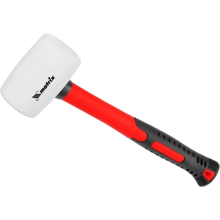 Киянка резиновая 225 г белая резина фибергласовая рукоятка Matrix  (11195)