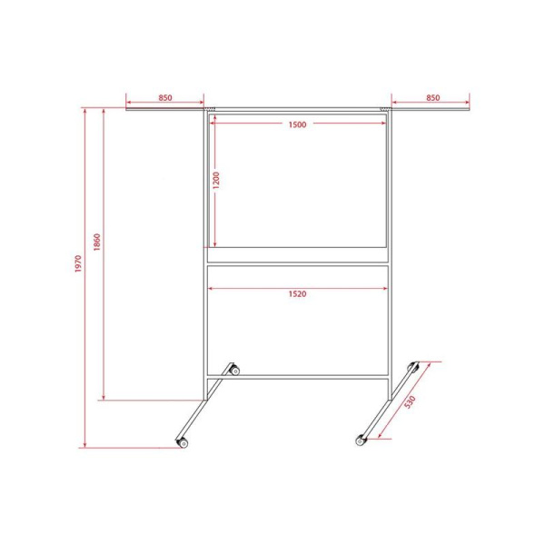 Доска магнитно-маркерная/меловая 120x150 см BoardSYS Twist (поворотная с  выдвижными планками)