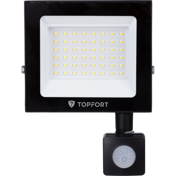 Прожектор светодиодный TOPFORT  с датчиком движения 50 Вт 6500 К 4250 лм   IP65