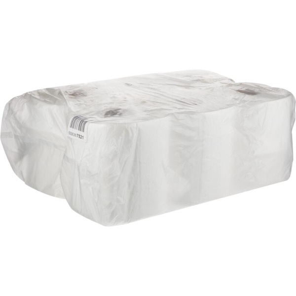 Полотенца бумажные рулонные 2-слойные белые 160 метров (6 рулонов в  упаковке)