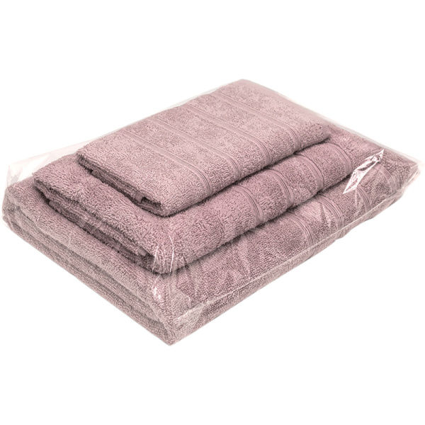 Набор полотенец махровых Стрикт 3 штуки 30x60 см - 1 штука/50x80 см - 1  штука/70x130 см - 1 штука 360 г/кв.м бежевые