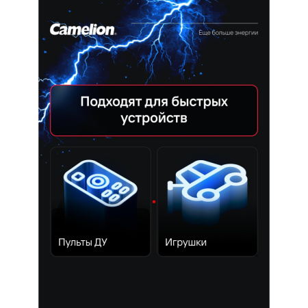 Батарейка D (LR20) Camelion Plus (2 штуки в упаковке)