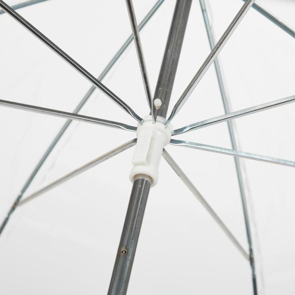Зонт-трость Эврика механический прозрачный (91668)