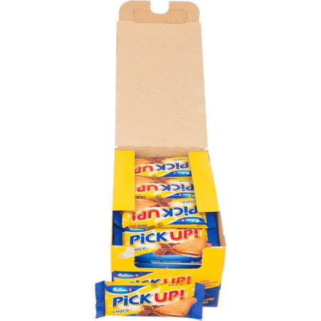 Печенье -сэндвич Pick-up choco с плиточкой шоколада 24шт*28г