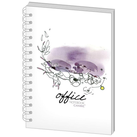 Бизнес-тетрадь Canbe Office Flowers А5 60 листов в клетку на спирали (140х185 мм) Бизнес-тетрадь Canbe Office Flowers А5 60 листов в клетку на спирали (140х185 мм)