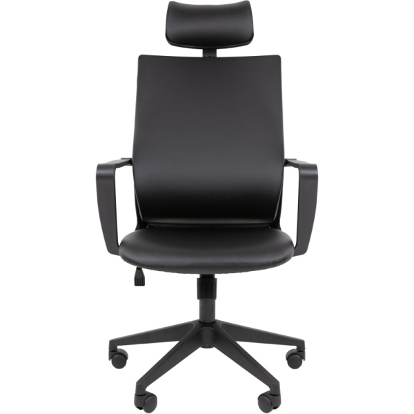 Кресло для руководителя Chairman 545 чёрное (ткань/сетка, пластик)