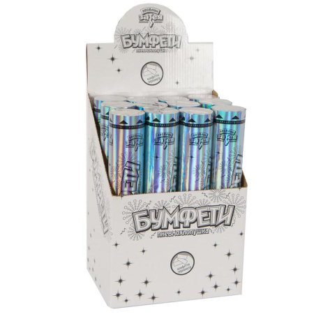 Хлопушка Веселая Затея Бумфети перламутровое конфети 30 см