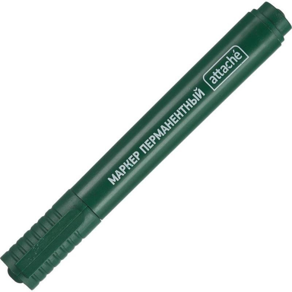 Маркер перманентный Attache зеленый (толщина линии 2-3 мм)
