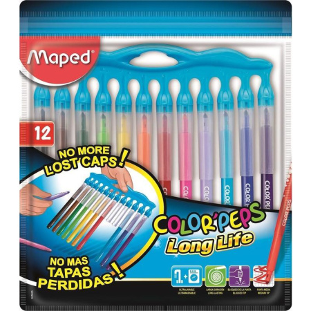 Фломастеры Maped Color'peps long life 12 цветов Фломастеры Maped Color'peps long life 12 цветов