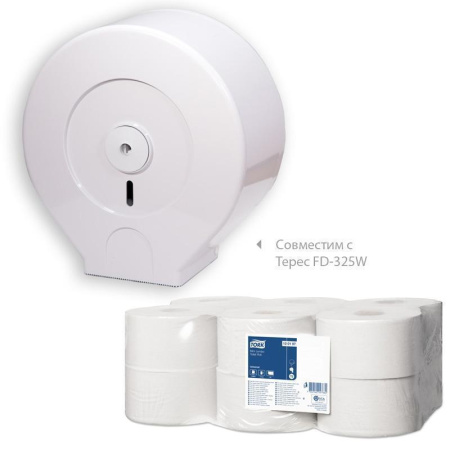 Бумага туалетная в рулонах Tork Universal 1-слойная 12 рулонов по 200 метров (артикул производителя 120197)