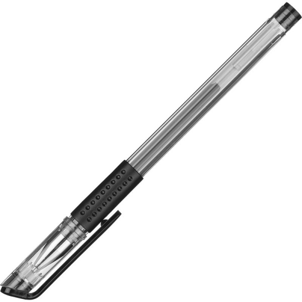 Ручка гелевая неавтоматическая Attache Gelios-010 черная (толщина линии 0.5 мм)