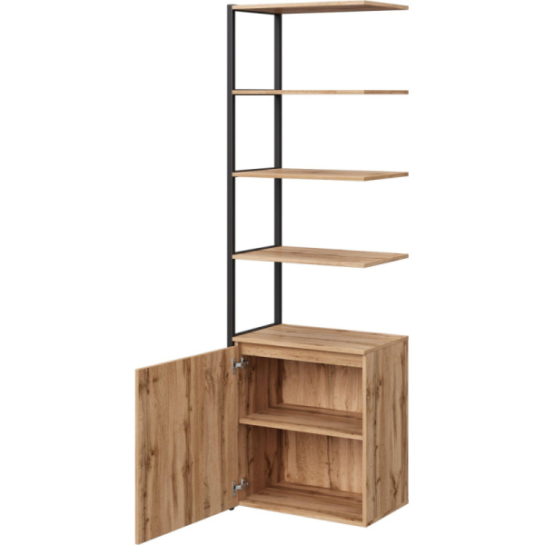 Полустеллаж для документов Easy to lead K-Loft 241H027 дуб  натуральный/чёрный 645х400х2105 мм