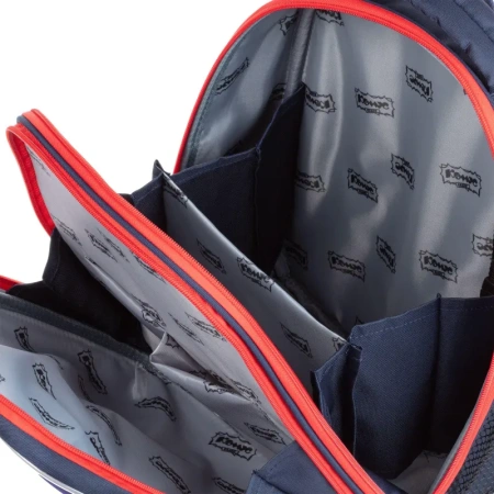 Ранец Комус Класс Light Динозавр синий с двумя отделениями