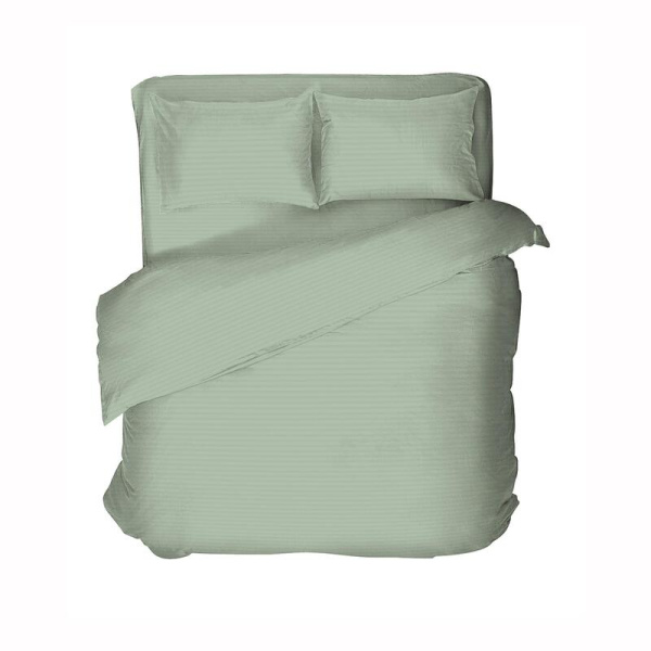 Постельное белье Smoke Green (семейный, 2 наволочки 50х70, поплин)