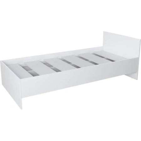 Кровать односпальная Север (белый шагрень, 2040х940х700 мм)