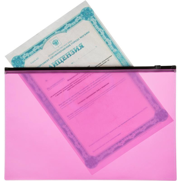 Папка-конверт на молнии Attache Neon А5 150 мкм (8 штук в упаковке)