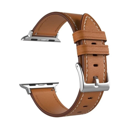 Ремешок Lyambda Nembus для Apple Watch 38/40/41 мм коричневый кожаный