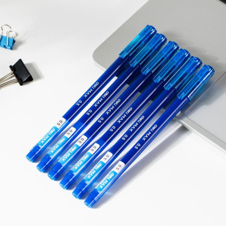 Ручка гелевая неавтоматическая Deli синяя (толщина линии 0.3 мм)