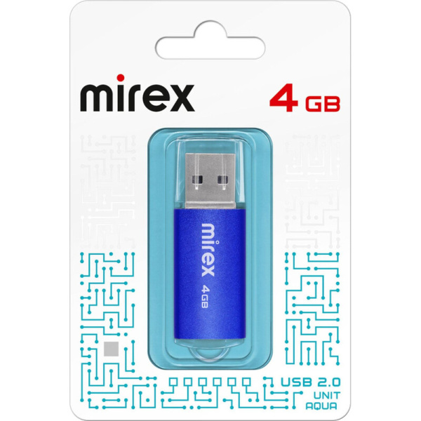 Флешка USB 2.0 4 ГБ Mirex Unit (13600-FMUAQU04)