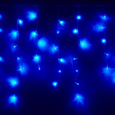 Гирлянда светодиодная бахрома голубой свет 4.5x0.7 м